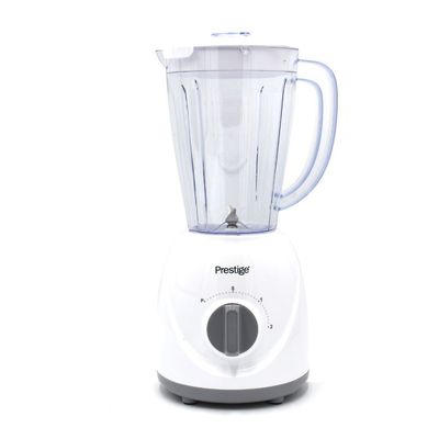 Prestige 2 in 1 Stand Blender 1.5 Ltr 400W | Blender with Grinder Mills | Stainless Steel Blades and Two Pulse Control for Fine and Grinding of Coffee Herbs - White PR81529