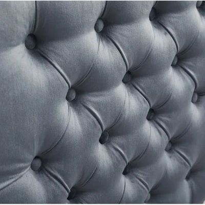 Shawn 2 Seater Fabric Sofa Wood Leg Comfortable Seating Ideal for Living Room - Grey