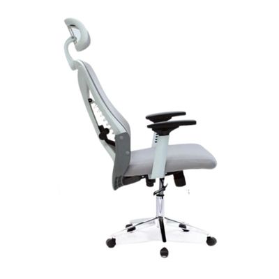 Azaryia Highback Mesh Back Office Chair -Grey/White