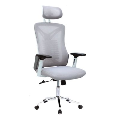Azaryia Highback Mesh Back Office Chair -Grey/White