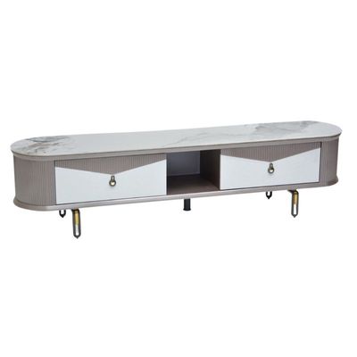 Bryner TV Unit for TVs upto 70 Inches with Storage and Marbel Top