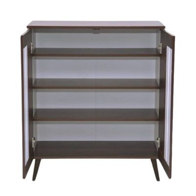 Banos 2 Door Shoe Cabinet - White/Brown