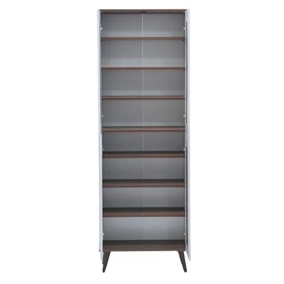 Ariba 4 Door Shoe Cabinet - White/Brown