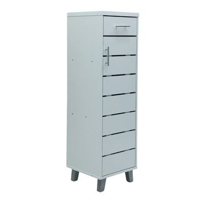 Chessani 1 Door Shoe Cabinet with One Drawer - White/Brown