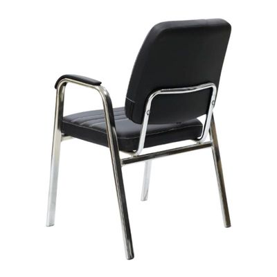 Faux leather visitor chair for office, Hospital, school etc. with steel frame And Executive Ergonomic Adjustable Black