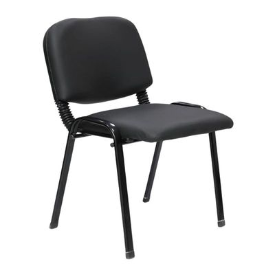 Faux leather visitor chair for office, Hospital, school etc. with Metal frame And Executive Ergonomic Adjustable Black