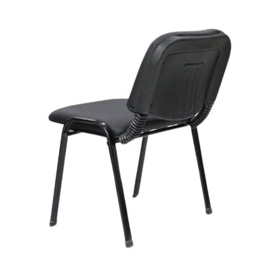 Faux leather visitor chair for office, Hospital, school etc. with Metal frame And Executive Ergonomic Adjustable Black