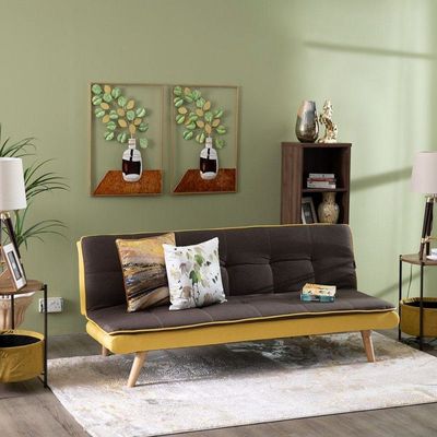 Sarantino 3 Seater Sofa Bed - Brown - Sofa Cum Bed