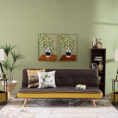 Sarantino 3 Seater Sofa Bed - Brown - Sofa Cum Bed
