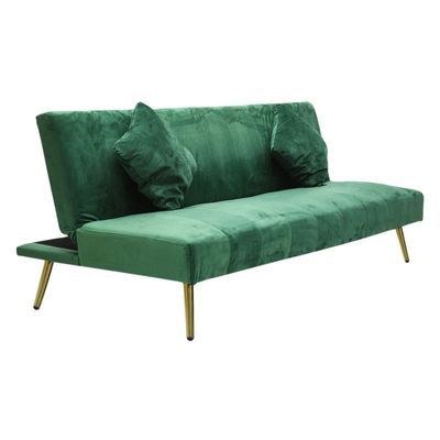 Jalena 3 Seater Sofa Bed - Green - Sofa Cum Bed