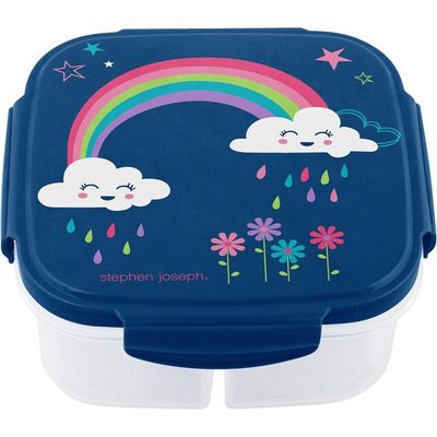 Stephen Joseph Snack Box With Ice Pack Rainbow: Kids' Snack Container - Leak-Proof Lid - Durable Construction - Fun and Practical