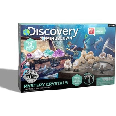 Discovery Mindblown STEM Toy Mystery Crystals Geode Excavation Science Kit 14 Pieces: Science Kit - Educational Toy - Hands-on Learning - Discovery and Exploration