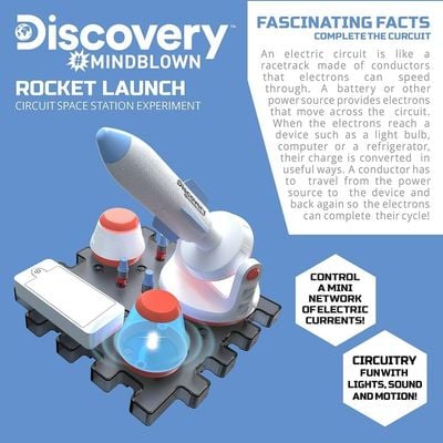 Discovery STEM Rocket Launch Space Station Circuitry Set Build it Yourself: Stem Toy - Science Kit - Educational Toy - Hands-on Learning - Discovery and Exploration