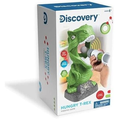 Discovery Kids Hungry T-Rex Feeding Shooting Soft Ball Indoor Safe Game with Sound: Interactive Toy - Fun and Exciting - Kids' Entertainment 