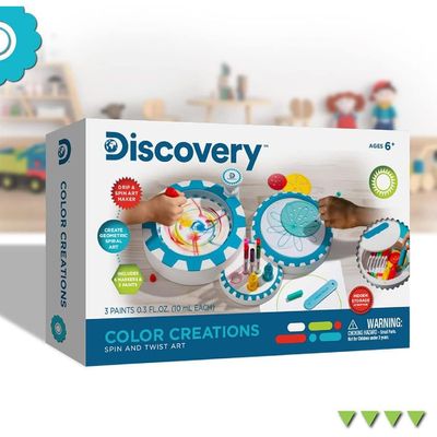 Discovery Kids Color Creations Dip & Spin Art Maker Set : Creative Toy - Hands-on Learning - Artistic Expression