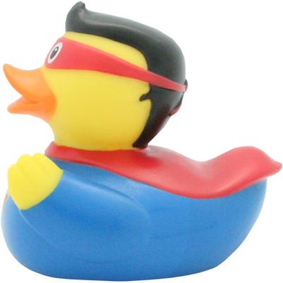 Lilalu Bath Toy Superman Duck Blue & Yellow : Bath time fun - Kids bath toy - Themed duck - Floating toy - Water-friendly toy