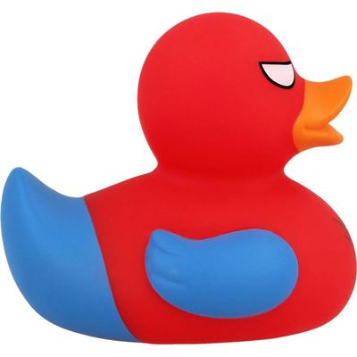 Lilalu Bath Toy Spidy Duck Red : Bath time fun - Kids bath toy - Themed duck - Floating toy - Water-friendly toy