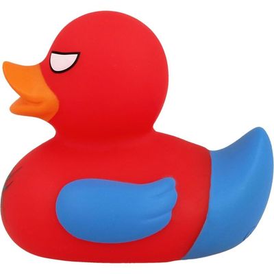 Lilalu Bath Toy Spidy Duck Red : Bath time fun - Kids bath toy - Themed duck - Floating toy - Water-friendly toy