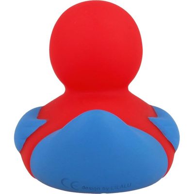 Lilalu Bath Toy Spidy Duck Red : Bath time fun - Kids bath toy - Themed duck - Floating toy - Water-friendly toy