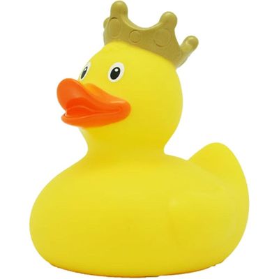 Lilalu Bath Toy Duck with Crown Yellow : Bath time fun - Kids bath toy - Themed duck - Floating toy - Water-friendly toy