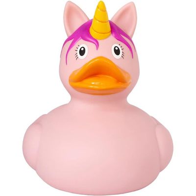 Lilalu Bath Toy Unicorn Duck Pink : Bath time fun - Kids bath toy - Themed duck - Floating toy - Water-friendly toy