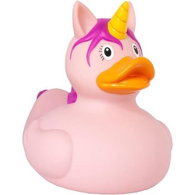 Lilalu Bath Toy Unicorn Duck Pink : Bath time fun - Kids bath toy - Themed duck - Floating toy - Water-friendly toy