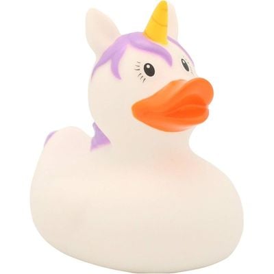 Lilalu Bath Toy Unicorn Duck White : Bath time fun - Kids bath toy - Themed duck - Floating toy - Water-friendly toy