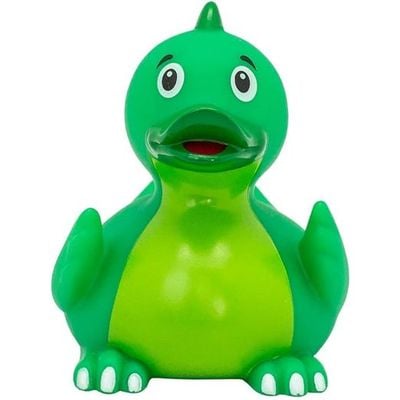 Lilalu Bath Toy Dino Duck Green : Bath time fun - Kids bath toy - Themed duck - Floating toy - Water-friendly toy