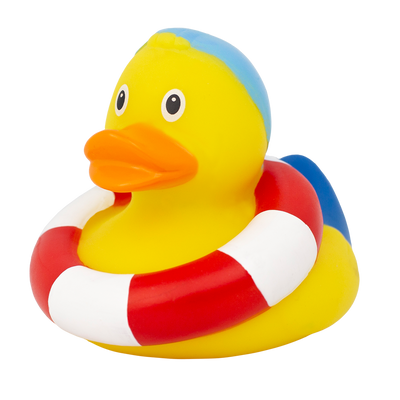 Lilalu Balloon Duck : Bath time fun - Kids bath toy - Themed duck - Floating toy - Water-friendly toy