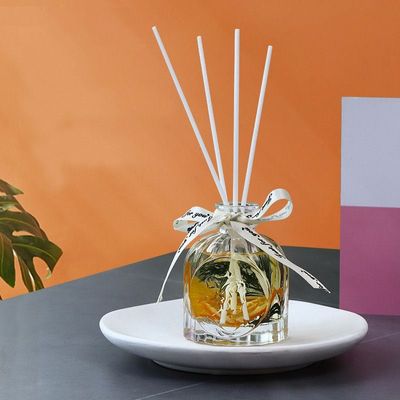 Lime Basil Citrus Oil Aromatherapy Diffuser Stick and Glass Bottle for Room Fragrance and Home Décor