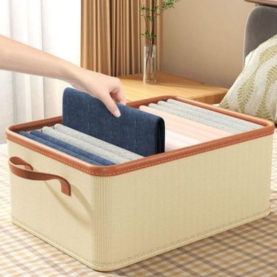 Household Foldable Clothes Storage Boxes Underwear Closet Organizer Wardrobe Drawer 40×25x20CM (25L)