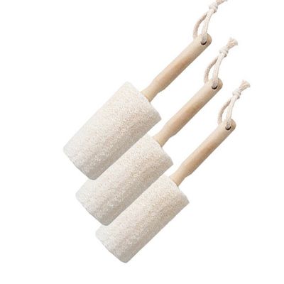 Set Of 3 Kitchen Sponge Wooden Handle Scrubber Sponge For Cleaning Glass, Cups etc. Kitchen Tool For Removing Hard Stain Like Coffee, Milk etc.