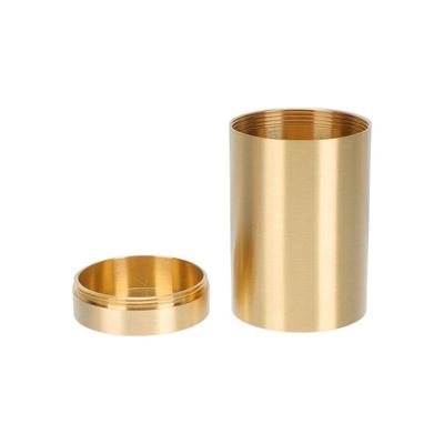 Acewood Brass Container For Tea, sugar and Spice/Dibba/Canister For Kitchen use , set of 2.(9x9x12cm)