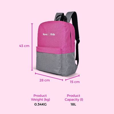 Nova Kids 17Inch/18L  School Bag - Lilac