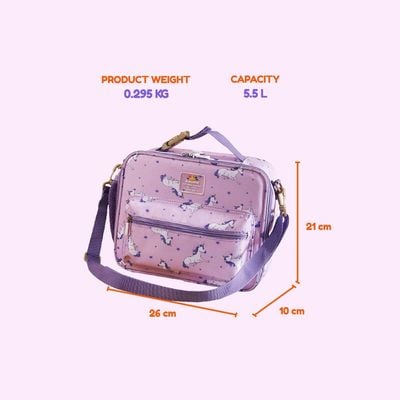 Sunveno Lunch Bag  w/ shoulder Strap - Unicorn Purple