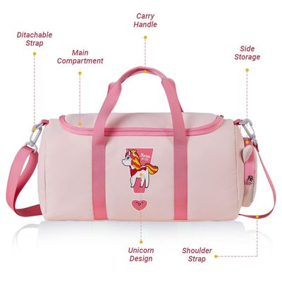 Nohoo Kids Duffle Bag - Unicorn Pink