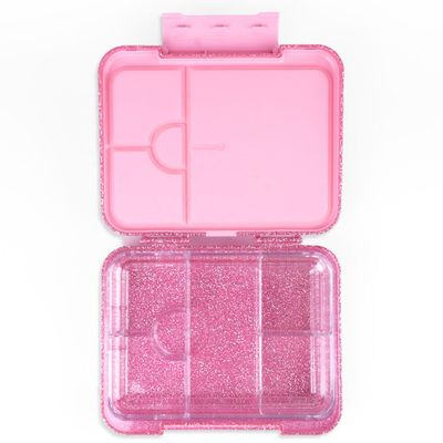 Eazy Kids - 18" School Bag, Glitter Bento Box, Lunch Bag, Pencil Case, Set of 4 - Girl Power Pink
