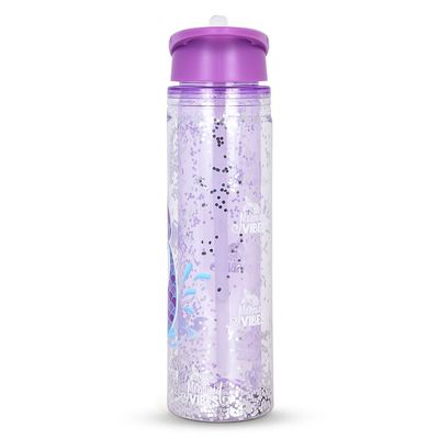 Eazy Kids - 18" Set of 4 Trolley School Bag with Glitter 550ml Water Bottle, Lunch Bag & Pencil Case - Mermaid Purple