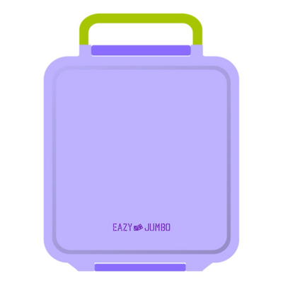 Eazy Kids Jumbo Bento Lunch Box w/ Lunch Bag and Thermos & Dip Jar- Purple