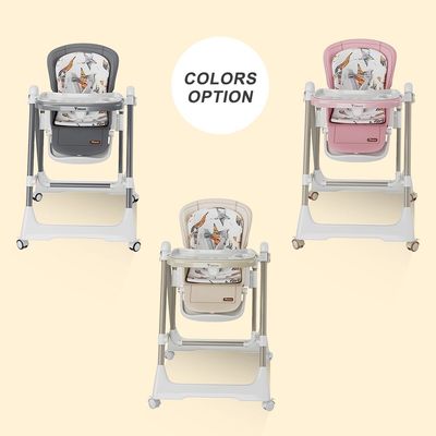 Teknum 5-IN-1 Swing with High Chair with Lockable wheels - Grey