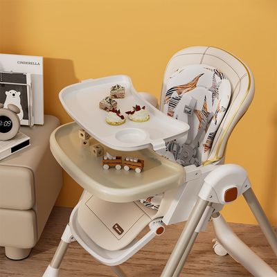 Teknum 5-IN-1 Swing with High Chair with Lockable wheels - Ivory