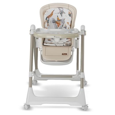 Teknum 5-IN-1 Swing with High Chair with Lockable wheels - Ivory