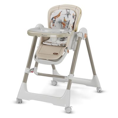 Teknum 5-IN-1 Swing with High Chair with Lockable wheels - Ivory