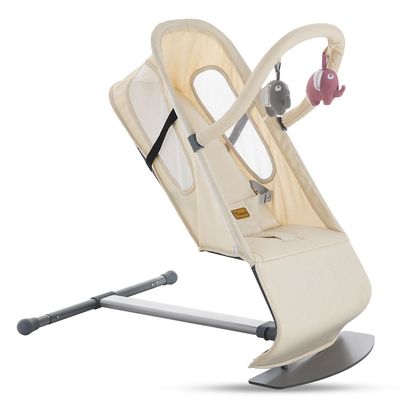 TEKNUM Baby Bouncer w/ Grab Toys - Ivory