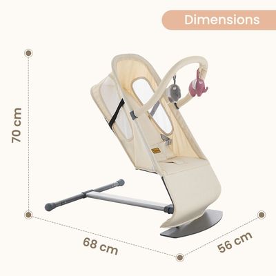 TEKNUM Baby Bouncer w/ Grab Toys - Ivory