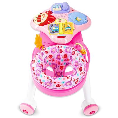 TEKNUM 3-in-1 Walker/ Activity Center- Pink