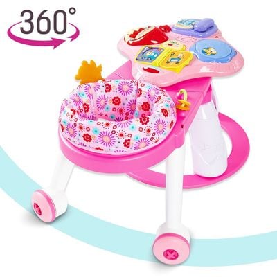 TEKNUM 3-in-1 Walker/ Activity Center- Pink