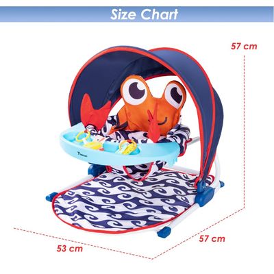 TEKNUM Baby Sit up support w/ Feeding Tray - Blue