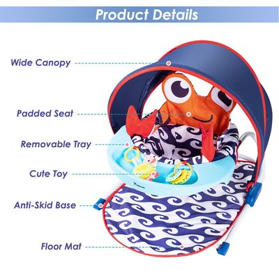 TEKNUM Baby Sit up support w/ Feeding Tray - Blue