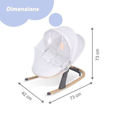 Teknum 3 - Stage Baby Bouncer / Recliner Seat w/ Mosquito net - Ivory